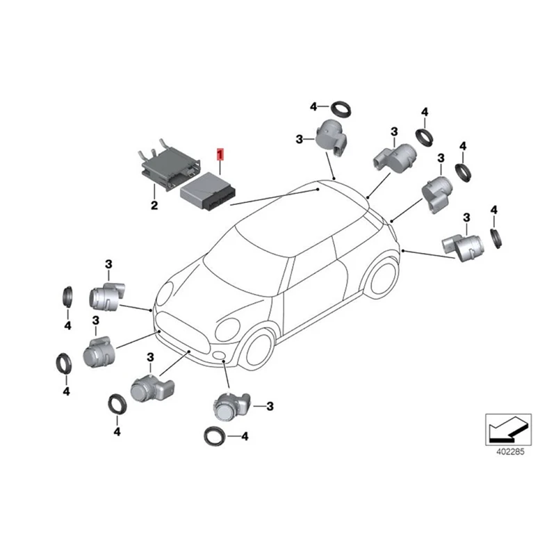 66206819195 자동차 PDC 주차 거리 제어 유닛 모듈, BMW I3 I8 F15 F16 F25 F26 X3 X4 X5 X6 미니 F54 F55 F57 F56