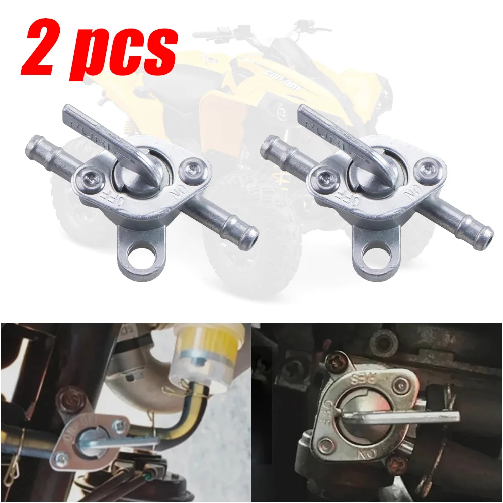 2pcs 6mm Motorcycle Scooter Fuel Tap Gas Petrol Valve Fuel Tank Switch Motorbike Mini Auto Key Ring On Off Accessories