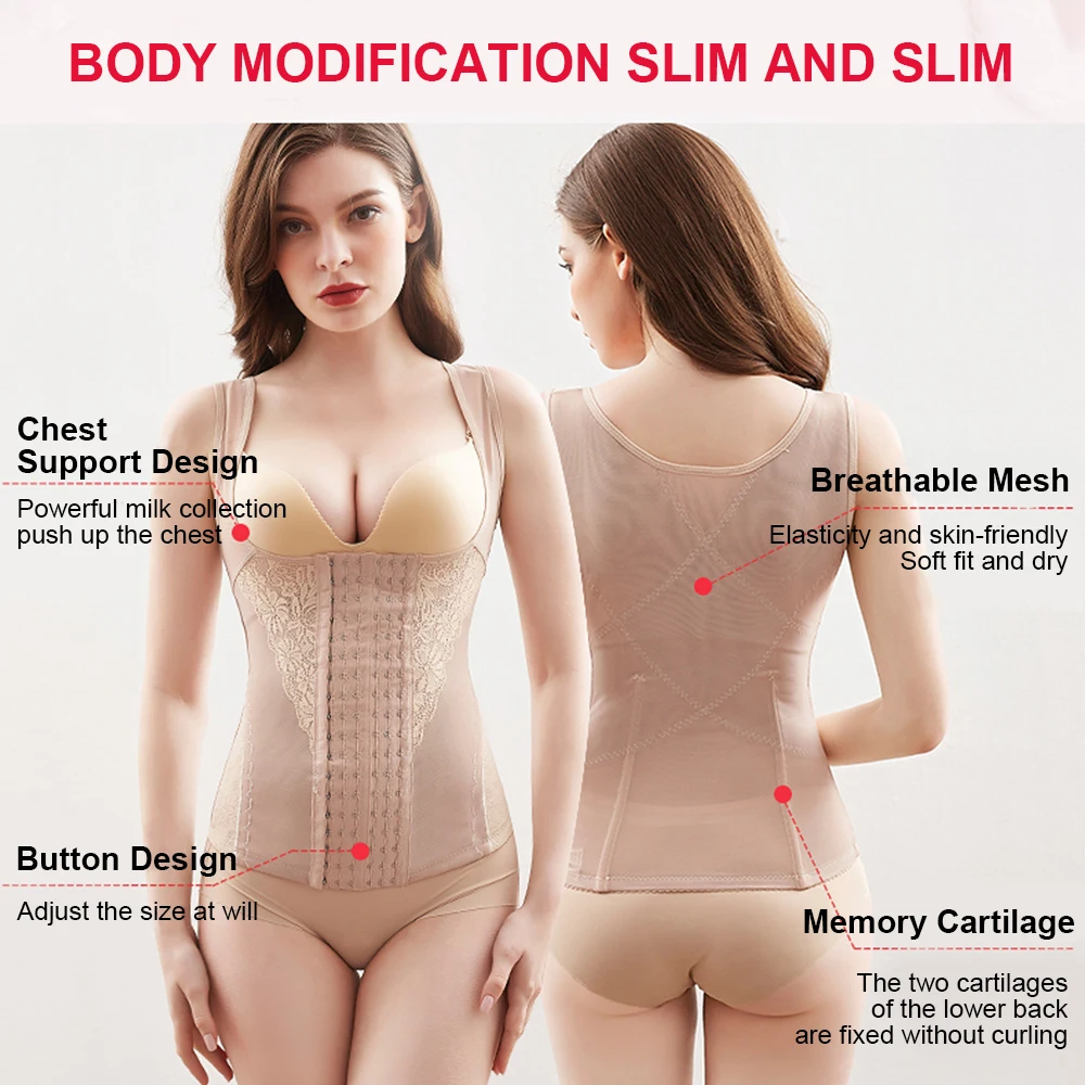 Waist Trainer Vest Body Shaper with Modeling Strap Women Tank Top Tummy  Control Shapewear Slimming Shirt Fat Burner Underwear