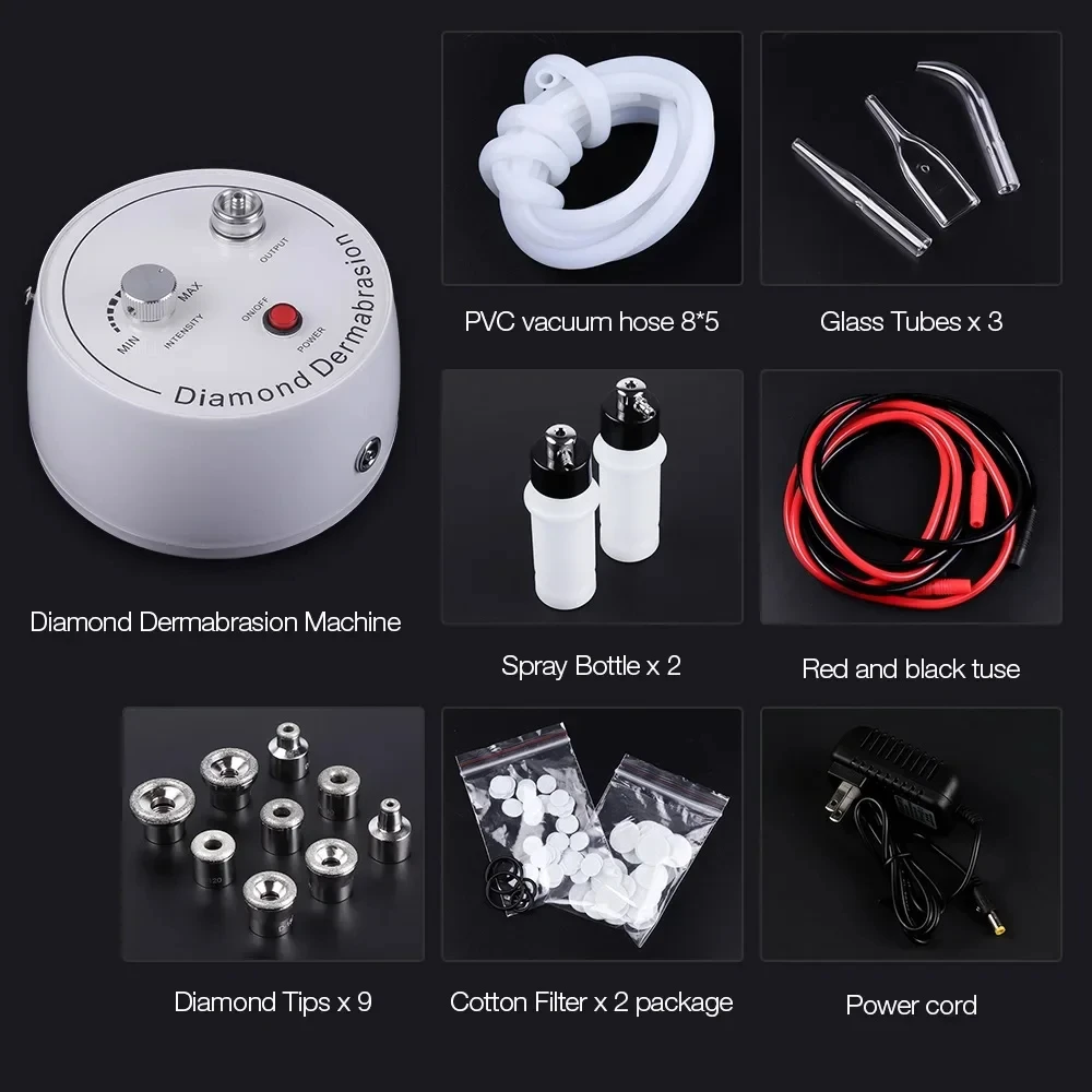 Professional 3 in1 Diamond Microdermabrasion Machine Water Spray Exfoliation Beauty Machine Removal Wrinkle Facial Peeling Tools 2