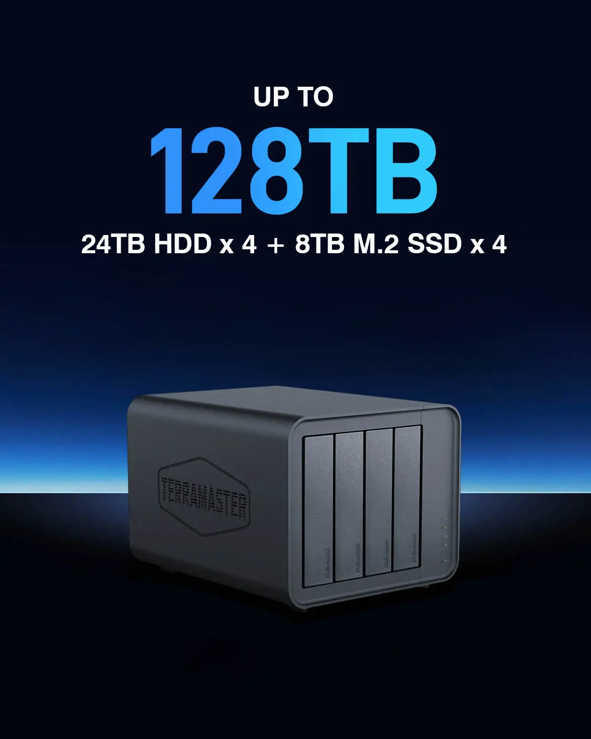 TERRAMASTER D8 Hybrid 8-Bay Hybrid RAlD Enclosure USB 3.2