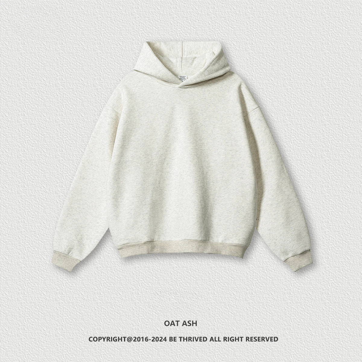 Custom LOGO2024 Autumn Winter 345G Heavy Loose Casual Fleece Thickened Sweater Sweatpants Men's Two-piece Set Zipper Pocket 5
