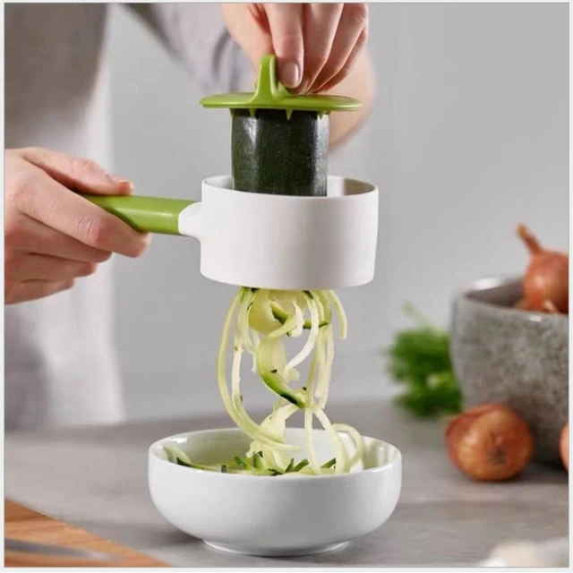 1pc, Vegetable Spiralizer, Manual Zucchini Noodle Maker, Zoodles Spiralizer  For Potato, Multifunctional Vegetable Slicer, Fruit Grater, Kitchen Stuff