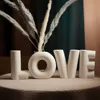 Glazed Ceramic Love Letters Vase Set, Modern Minimalist, Living Room, Wedding Party, Home Decoration Accessories, Interior Table 4