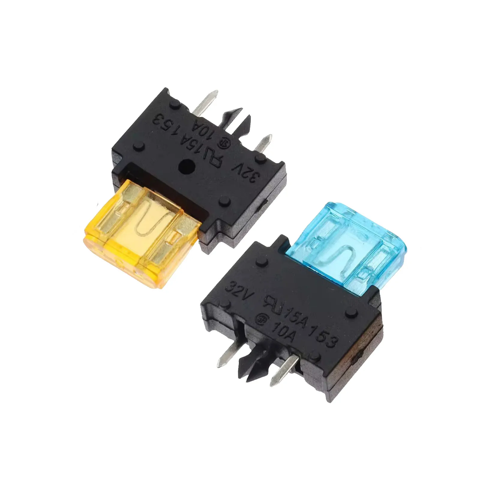 5PCS 15A 32V Mini Blade Fuse Holder 01530008Z PCB Panel Mounting High Temperature Resistance Mini Auto Blade Fuse Base