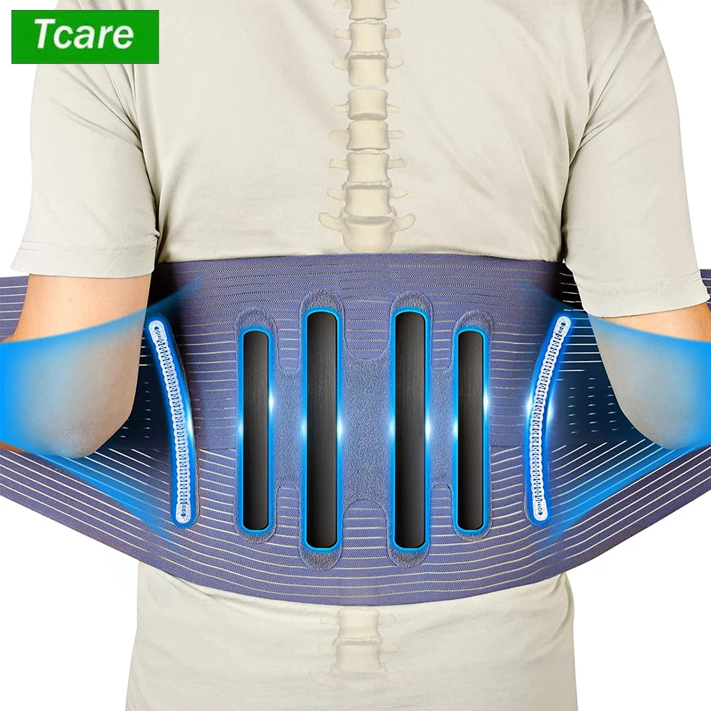 Tcare Back Support Brace, Adjustable Lumbar Support Brace Air Mesh