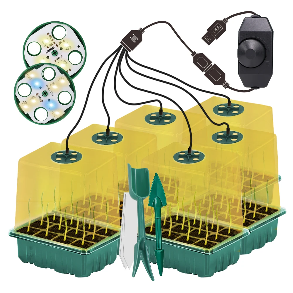 SeedsStarterGerminationBoxAdjustable84BeadsLEDGrowLights