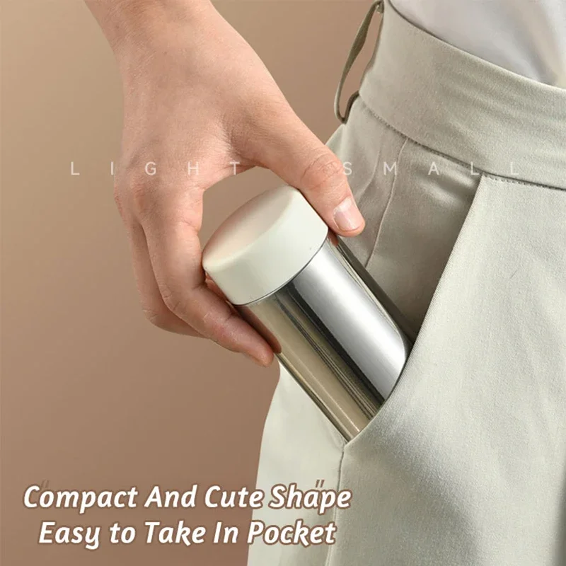 120ml Mini Portable Thickened Stainless Steel Vacuum Thermos Cup Thermal Insulation Pocket Cup Small Capacity Small Water Bottle
