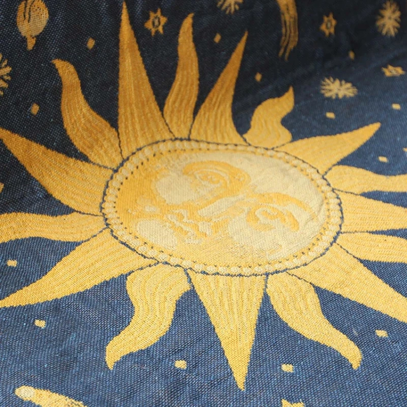 American Country Retro Jacquard Woven Blanket Sun Moon God Sofa Throw Dust-proof Cushion Carpet Cushion Textile Dropshipping 6