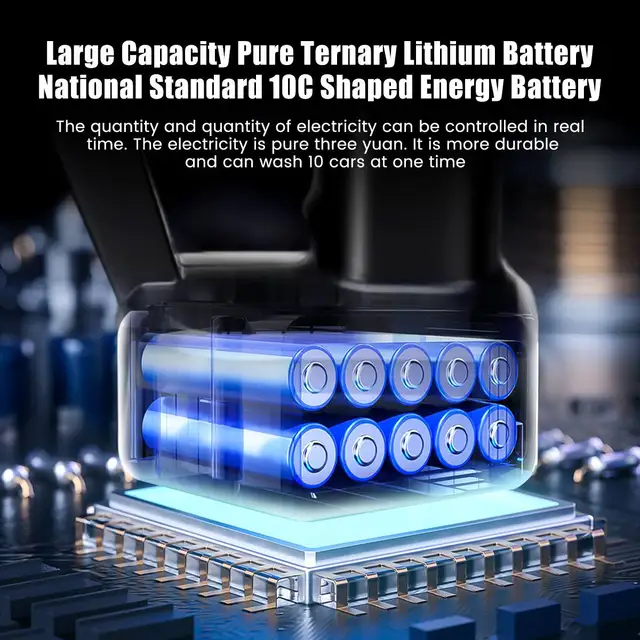 100Bar 6-in-1 30000mAh 500W Cordless Car Washer Spray Water Gun 0/1/2 Battery Washing Cleaning Machine 6