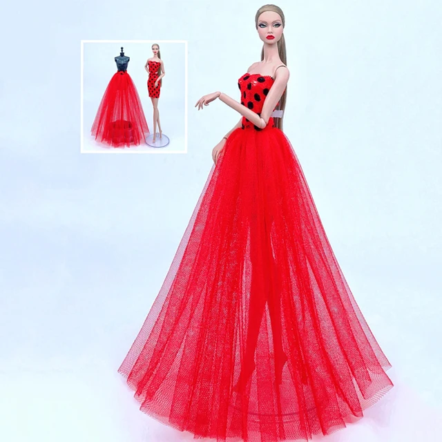 Barbie Dress Dolls Accessories | Barbie Doll Dress Sleeves - Red Wedding  Dresses 1/6 - Aliexpress