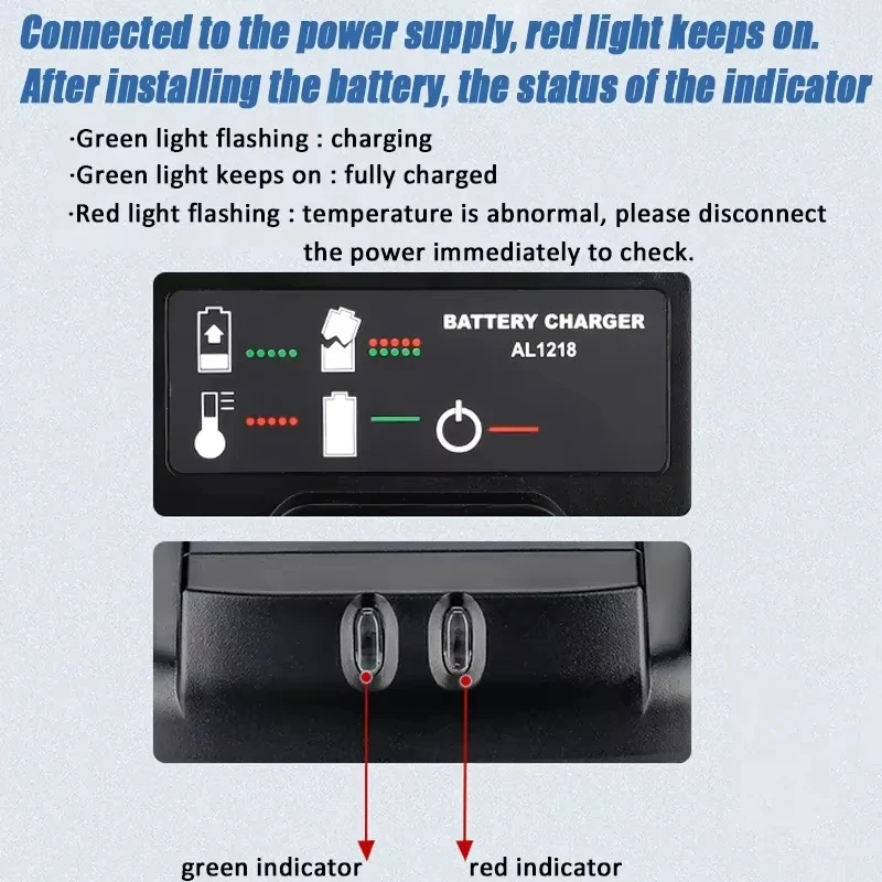 High-Quality Fast Charging 18V Lithium Battery Charger, 2A