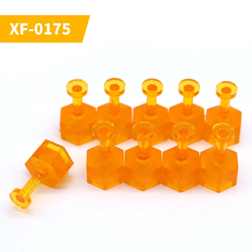 

10x S/m/l Three Size Glue Tabs Dent Removal Tools PDR Orange Tabs Auto Paintless Dent Repair Maintenance Tools