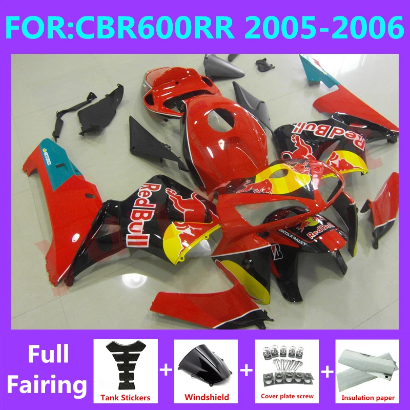 New ABS Motorcycle Whole Fairings Kit for HONDA CBR600RR F5 2005 2006