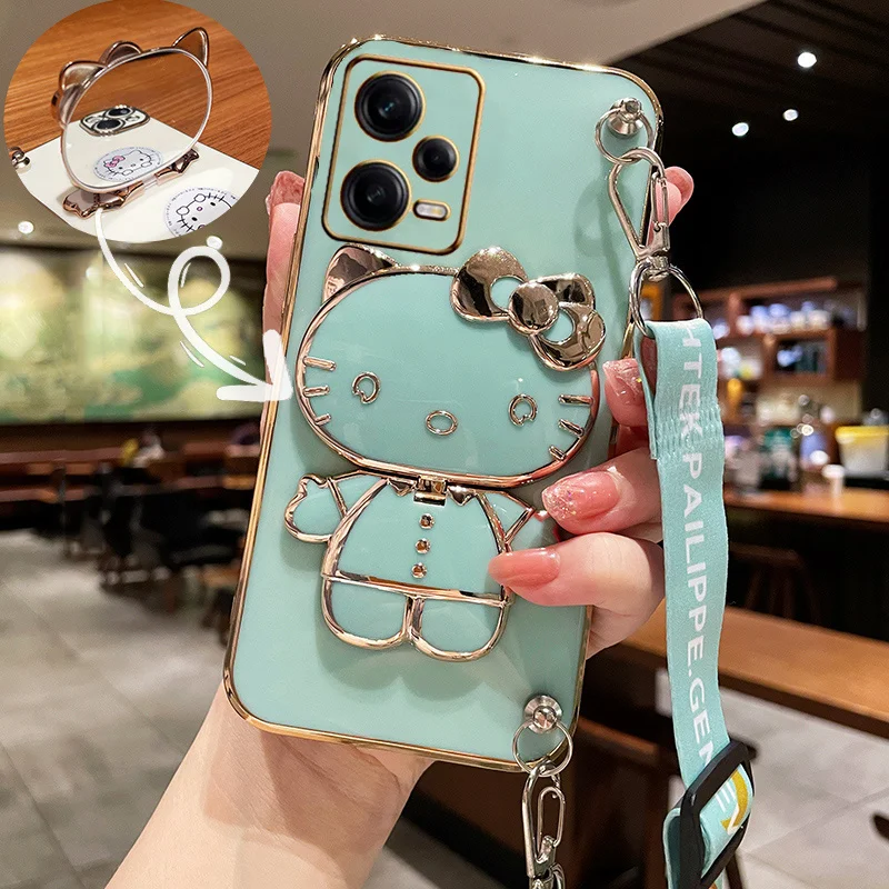 thumbnail image 1 of Funda de teléfono con correa para Xiaomi Redmi Note 12 12S Plus 11 11S 10 10S 9S 9 Pro Max 8 7, Hello Kitty, 1 of 5