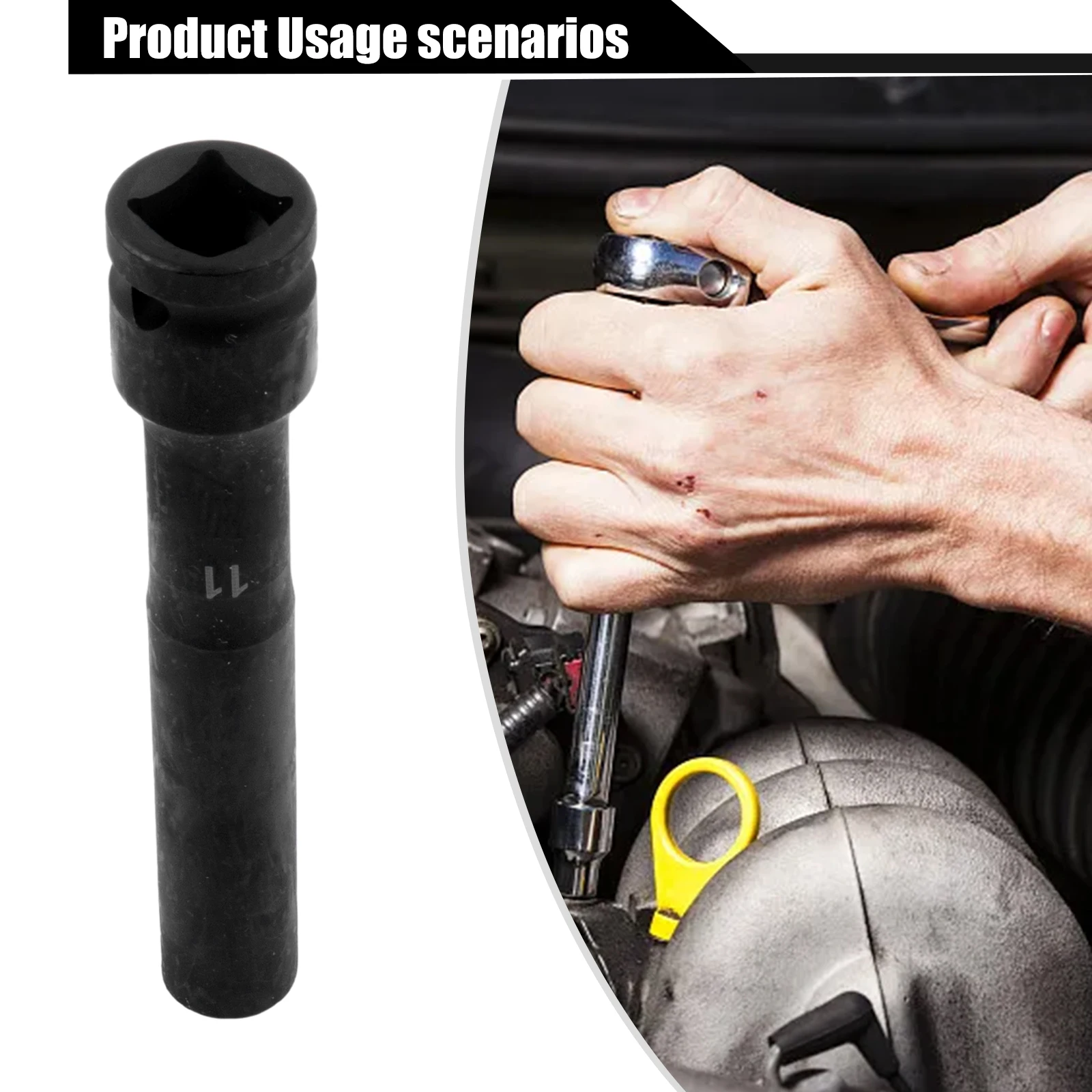 Description Picture 5 of item1pc 1/2 Drive Sockets Impact Wrench Hex Socket-Head 8-24mm Electric Impact Hex Standard-Wrench Adapter Screwdrivers Bits Socket