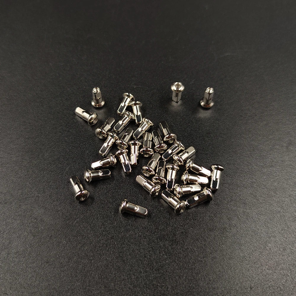 Ultralight Pillar 4R Internal Spoke Nipples 14G Gauge FG 2.3 Thread 10.5mm MTB Road Bike Round Head Brass Aluminum Alloy Silver