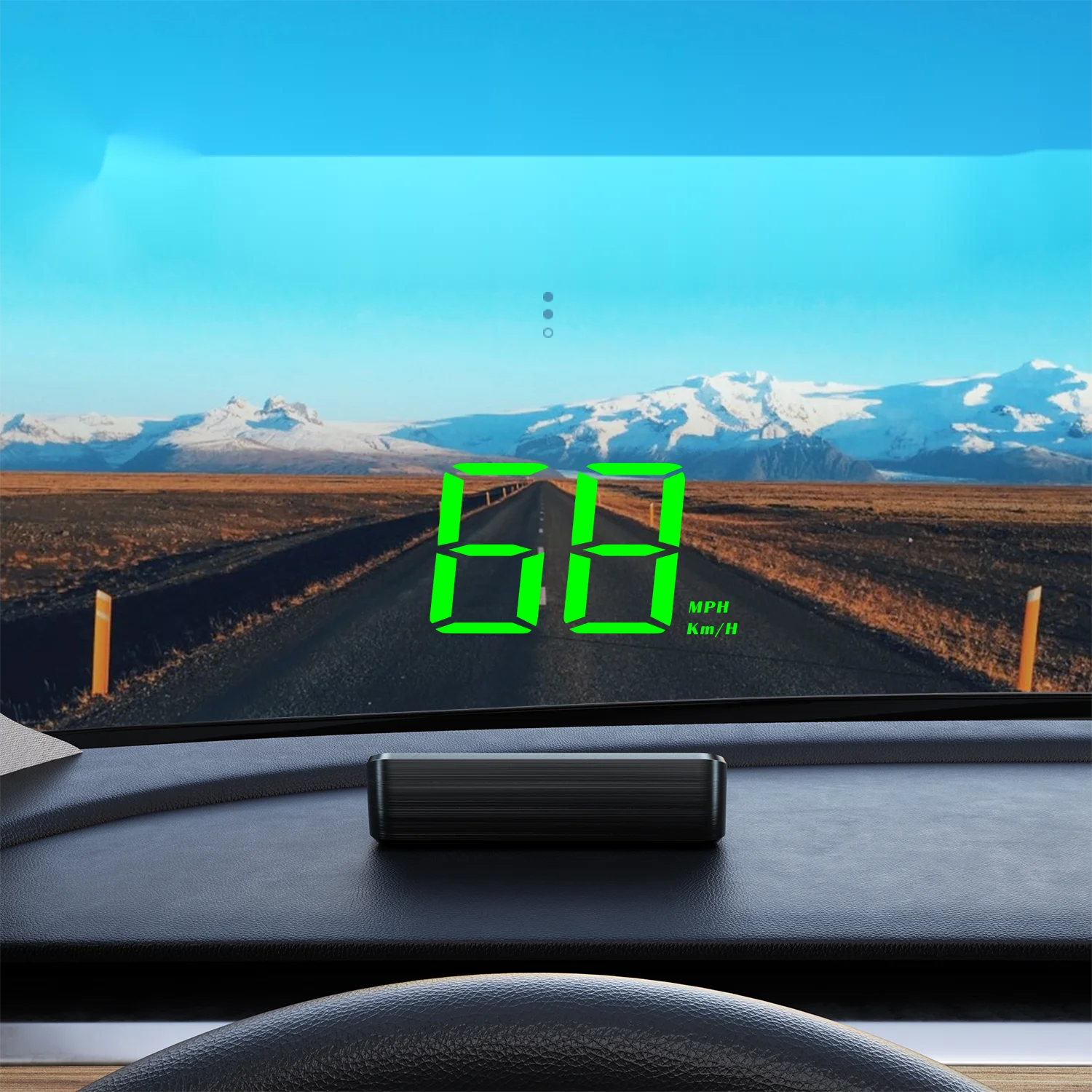 Pantalla frontal de velocidad para coche, GPS, HUD, Plug And Play, fuente grande, parabrisas, pantalla Digital, proyector, accesorios para todos los coches 1