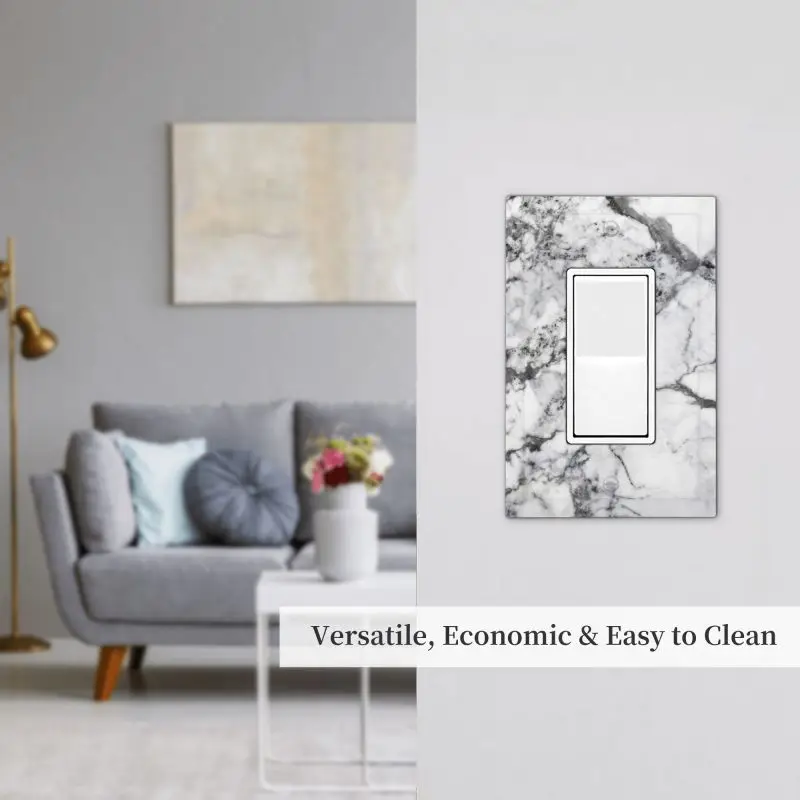 Custom White Grey Marble Single Rocker Plate 6 | Custom White Grey Marble Single Rocker Plate 6