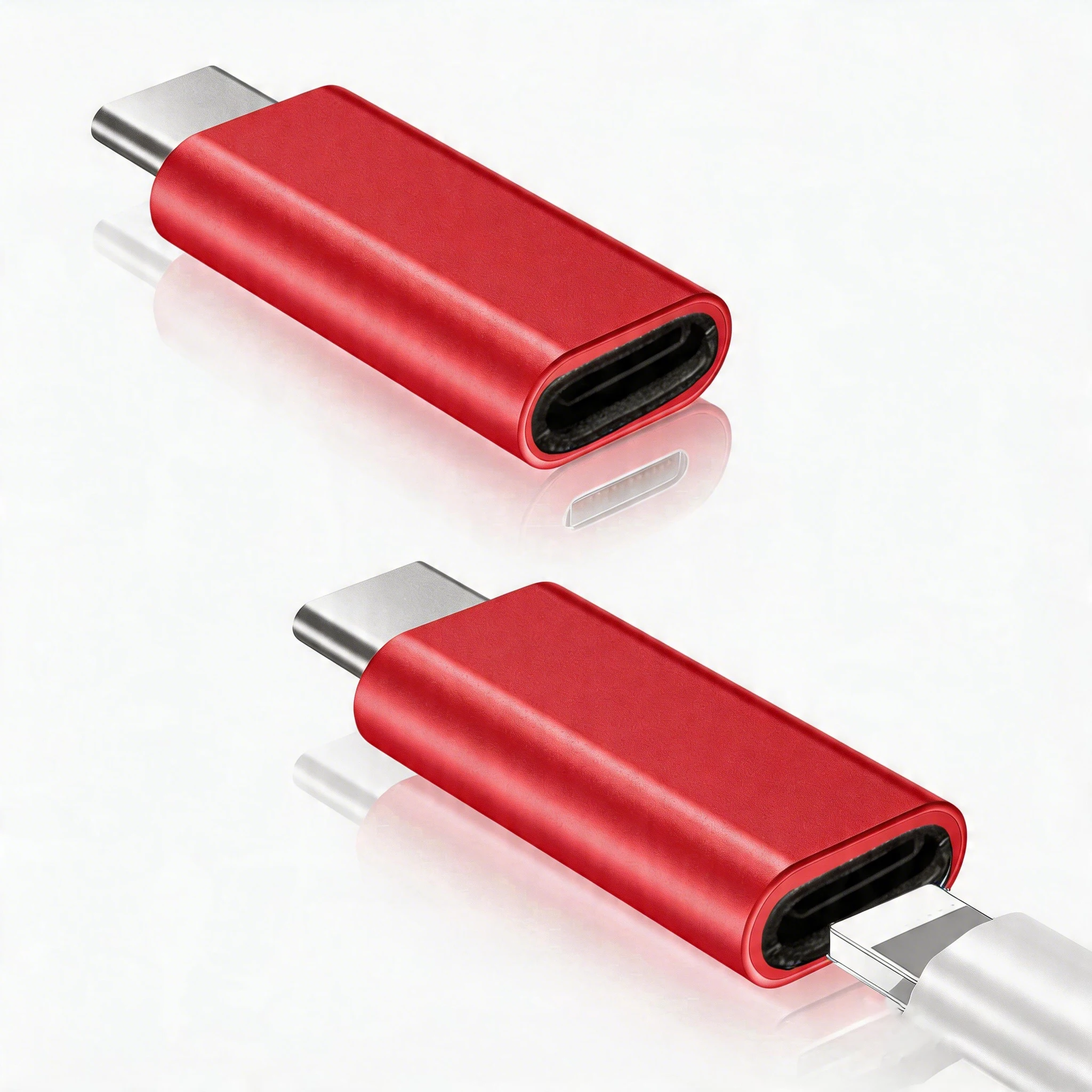Dual-Pack Lightning to USB-C Adapter for Fast Charging and Data Sync