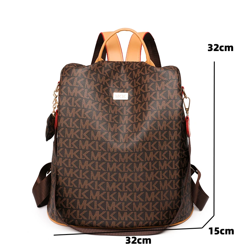 2024 New Large Capacity Anti Theft Backpacks Fashion Printed PVC Backpack Mommy Travel Bags Women's Brand Designer School Bags