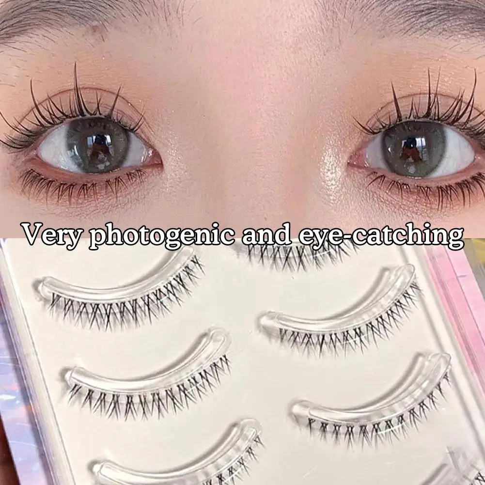 5 Pairs Eyelashes Bundles Lashes Natural Wispy False Eyelash Lashes Lashes Invisible Band Soft Natural Eyelashes Extension