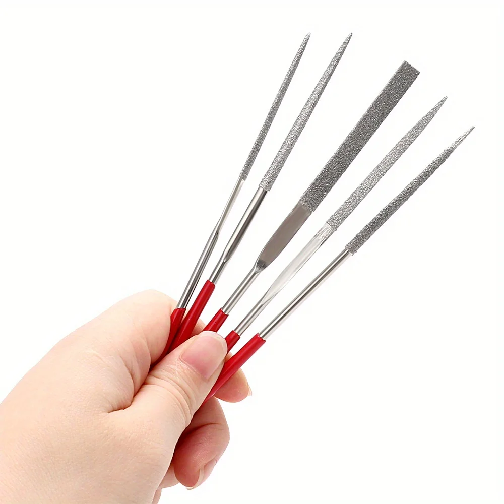 Needle File Set 10Pcs Diamond Needle File Set Jewelry Metal Wood Ceramic Glass Stone Craft Sharping Working Hand Carving Tool