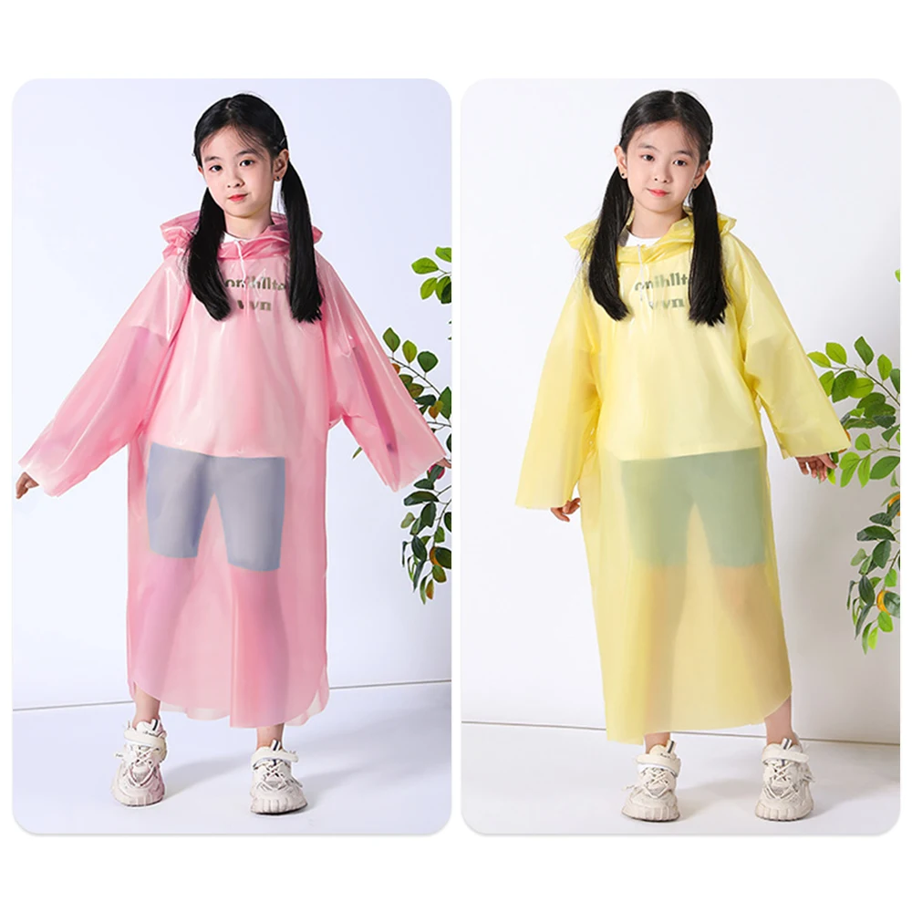 Convenient Card Packaging Kids Raincoat Vacuum Compression Rain Coat Waterproof Thickened One-Piece Raincoat Reusable Poncho