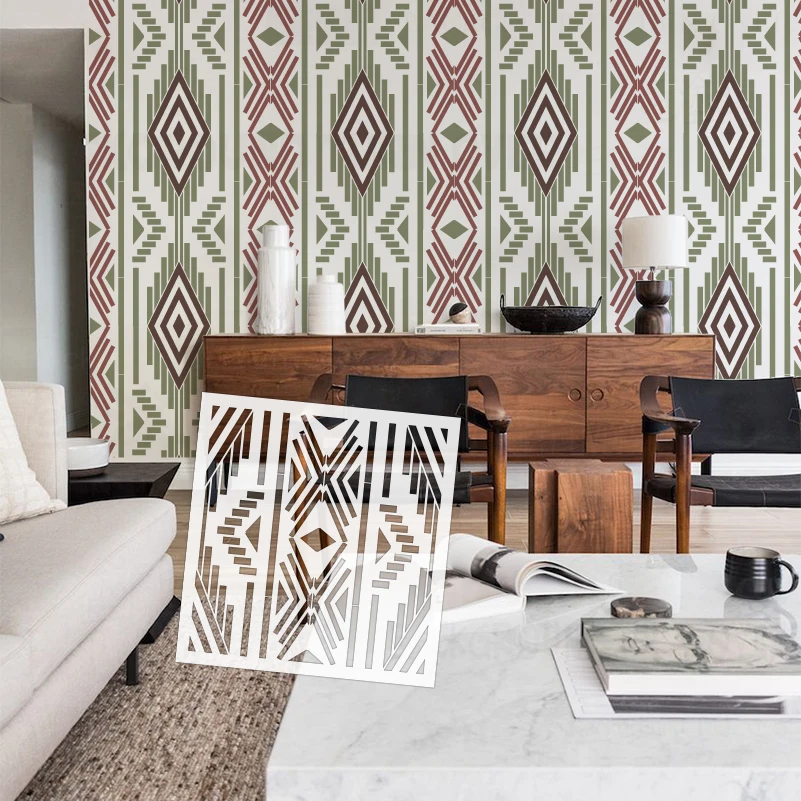 Set Di 5 Decorazioni Murali In Legno Bohémien - Foglie E Forme Geometriche - Diametri 20 E 25 Cm Per Soggiorno, Camera O Ufficio