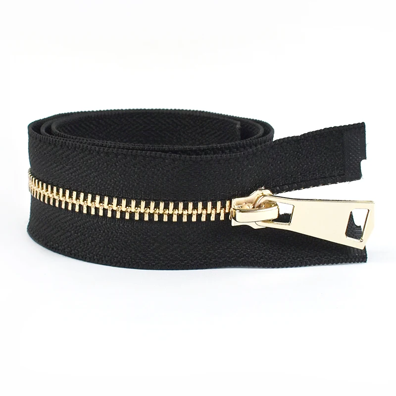 2pcs Meetee 5# Metal Zippers 15/60/70/80cm Auto Lock Zips for Down Coat Garments Zipper Shoes Pocket Garment Sewing Accessories 