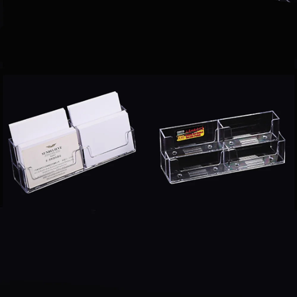 Transparent Desk Shelf Storage Box Display Acrylic Clear Plastic Desktop Business Card Holder Location Card Holder New 5