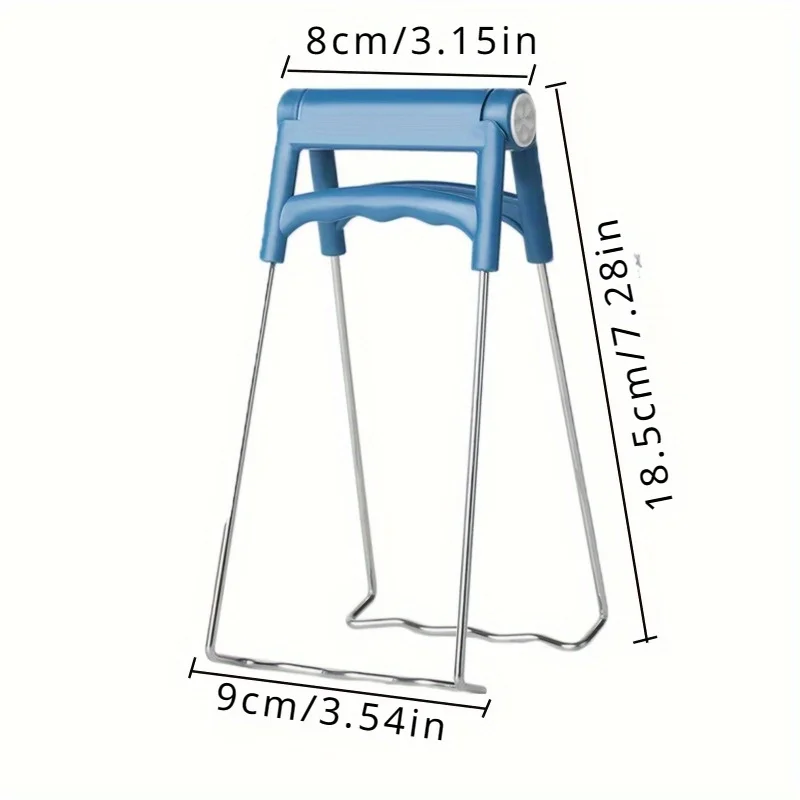 1pc Kitchen Tongs with Silicone Handle: Anti-Scalding Clip for Hot Bowls, Pots, Plates & More!