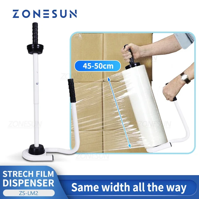 

ZONESUN Strech Film Dispenser Wrapping Tool Handheld Carton Box Case Pallet Packaging Bundler Warehousing ZS-LM2