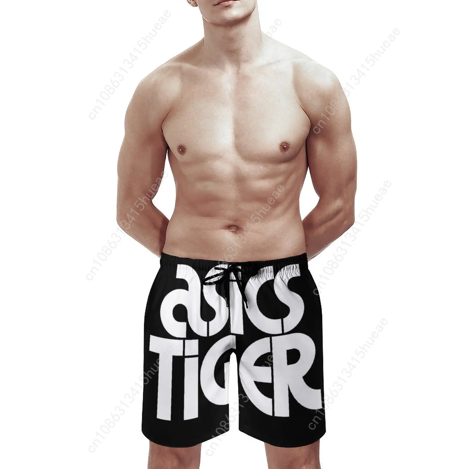 Tiger Men's Sports Short Beach Shorts Surfing Swimming Boxer Trunks Bathing Tiger Tiger Sport Volleyball Волейбол Асикс Logo