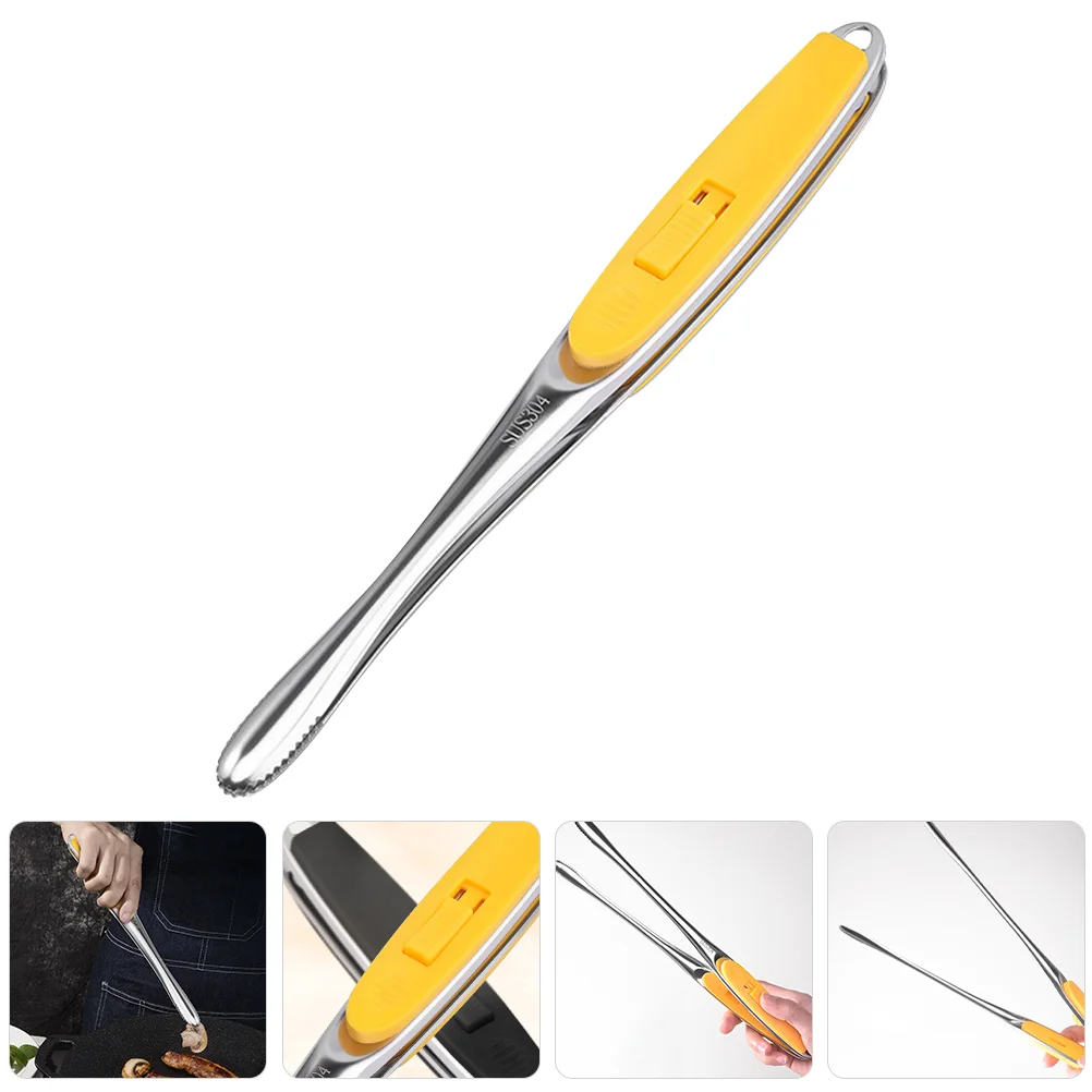 

Stainless Steel Food Tongs Metal Cooking Kitchen Chef Clip Clips Grill Barbecue