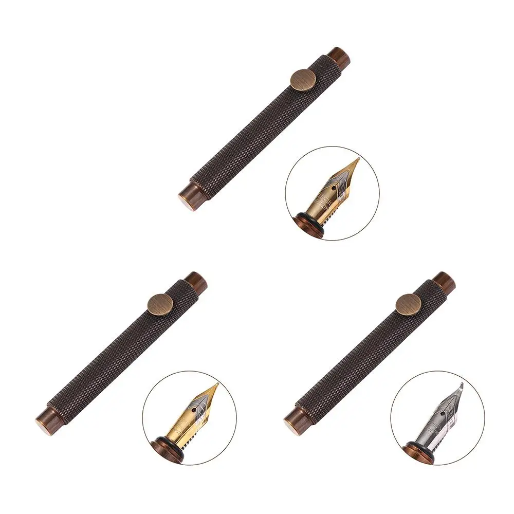 

Luxury Retro Brass Fountain Pen Vintage Ink EF/F/Bent Nib Excellent Business Office School Supplies Pens Party Birthday Gifts