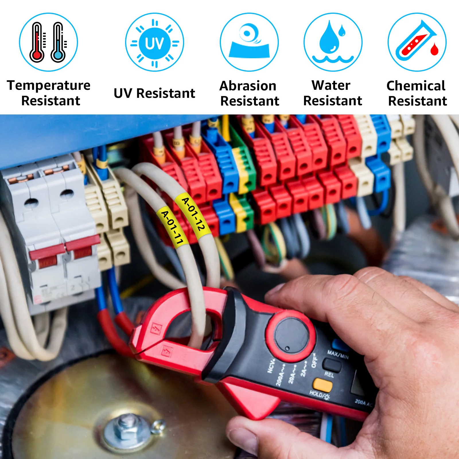 열 수축 튜브 라벨 테이프, 브라더 Hse-231 Hse-221 211 241 251 hse 611 631 621 호환, P-터치 라벨 프린터용, 1 개
