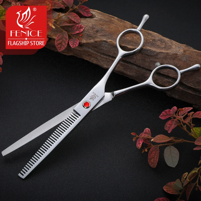 6.5 inch Professional Dog Grooming Thinning Scissors Pet Beauty Shears Groomer Clean Tools Fenice dog grooming scissors