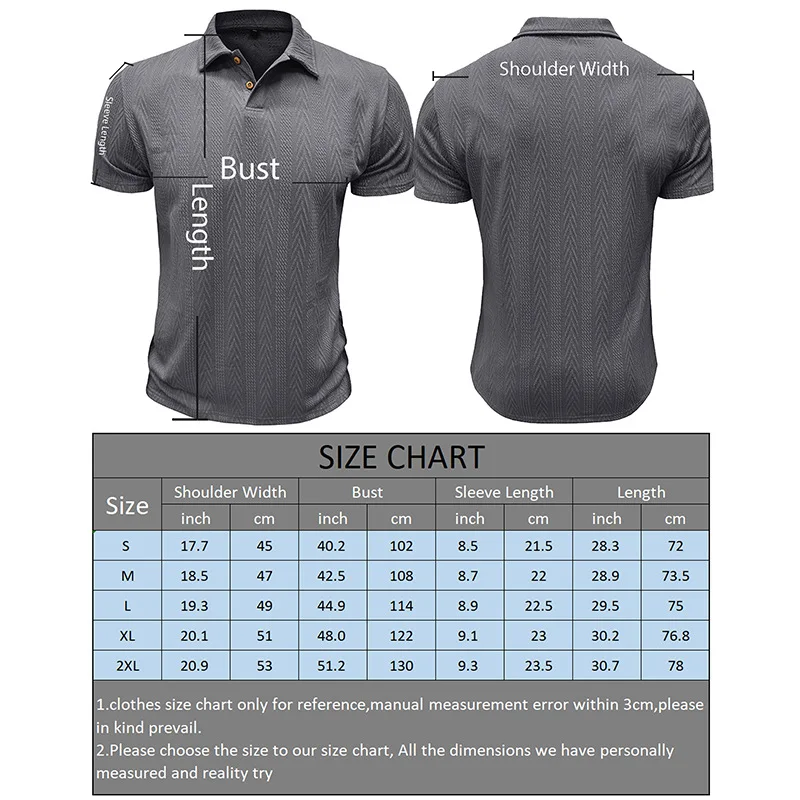 Stilvolle Kurzarm-Poloshirts für Herren in Hellgrau mit Zickzack-Textur, ideal für Freizeit- und Business-Freizeitkleidung für den Sommer – Detail 1