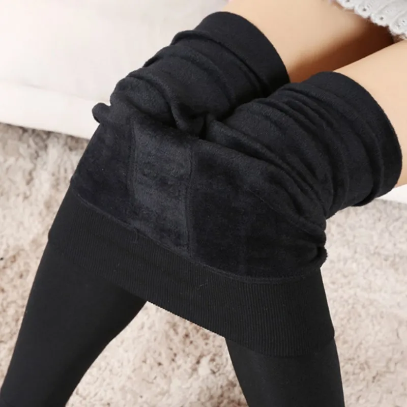 

Alobee Fashion Women Leggings Solid Color Elegant Stretch Women's Leggings Thick Warm Bottoms Elastic Female Leggings Womens