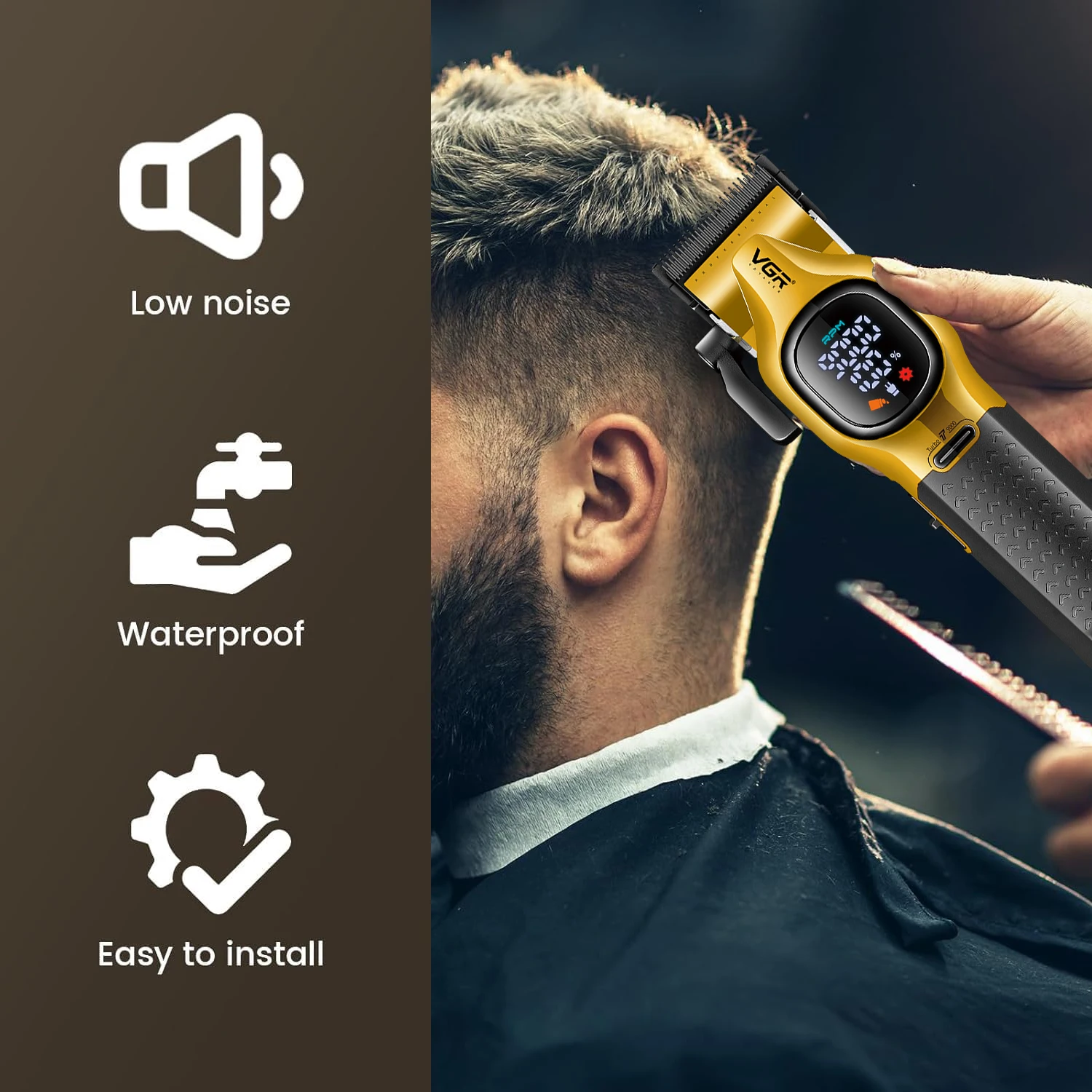 ماكينة قص الشعر VGR عالية الجودة 886 ماكينة تشذيب...