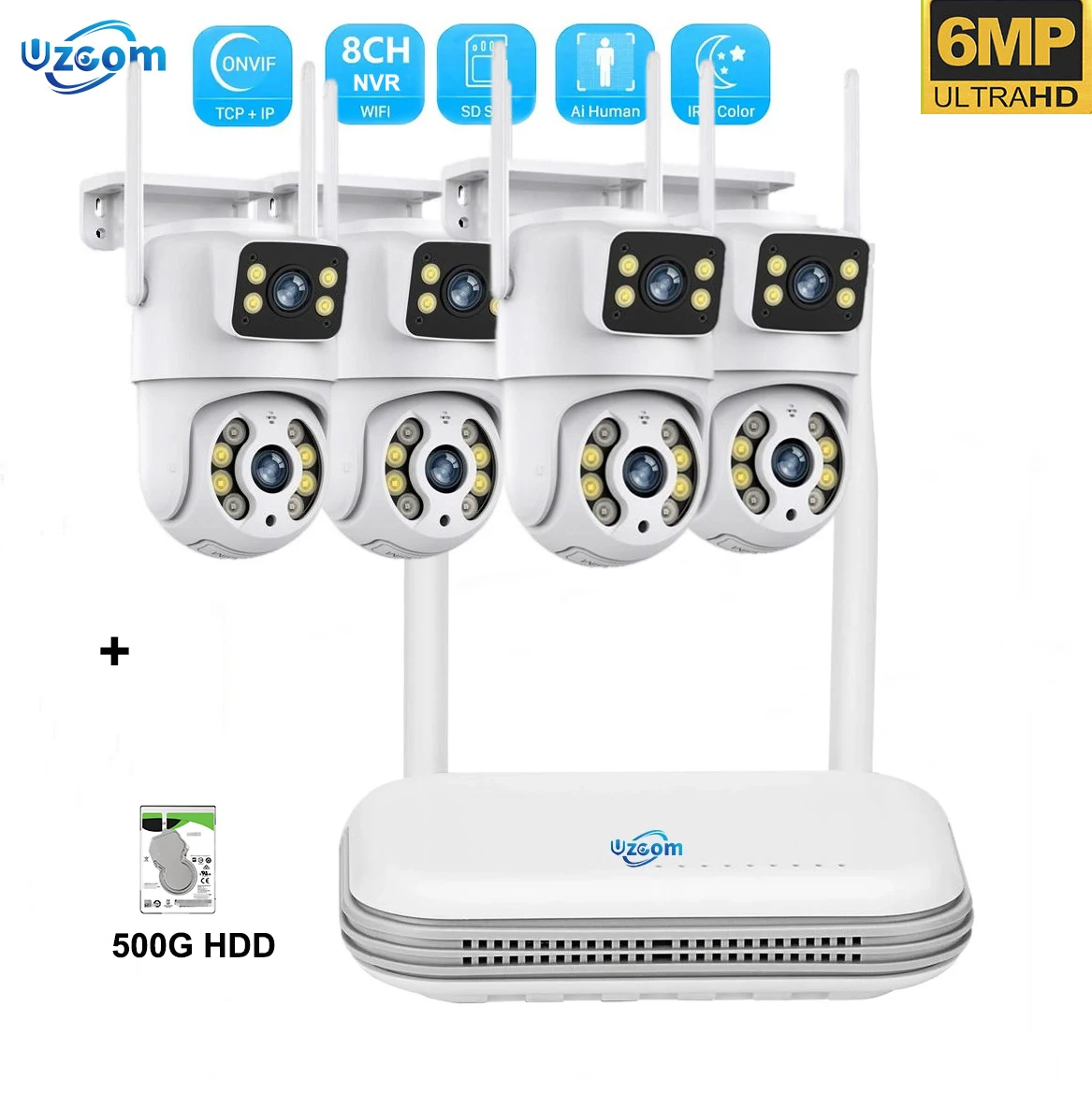 NVR add500G Add 4Cam