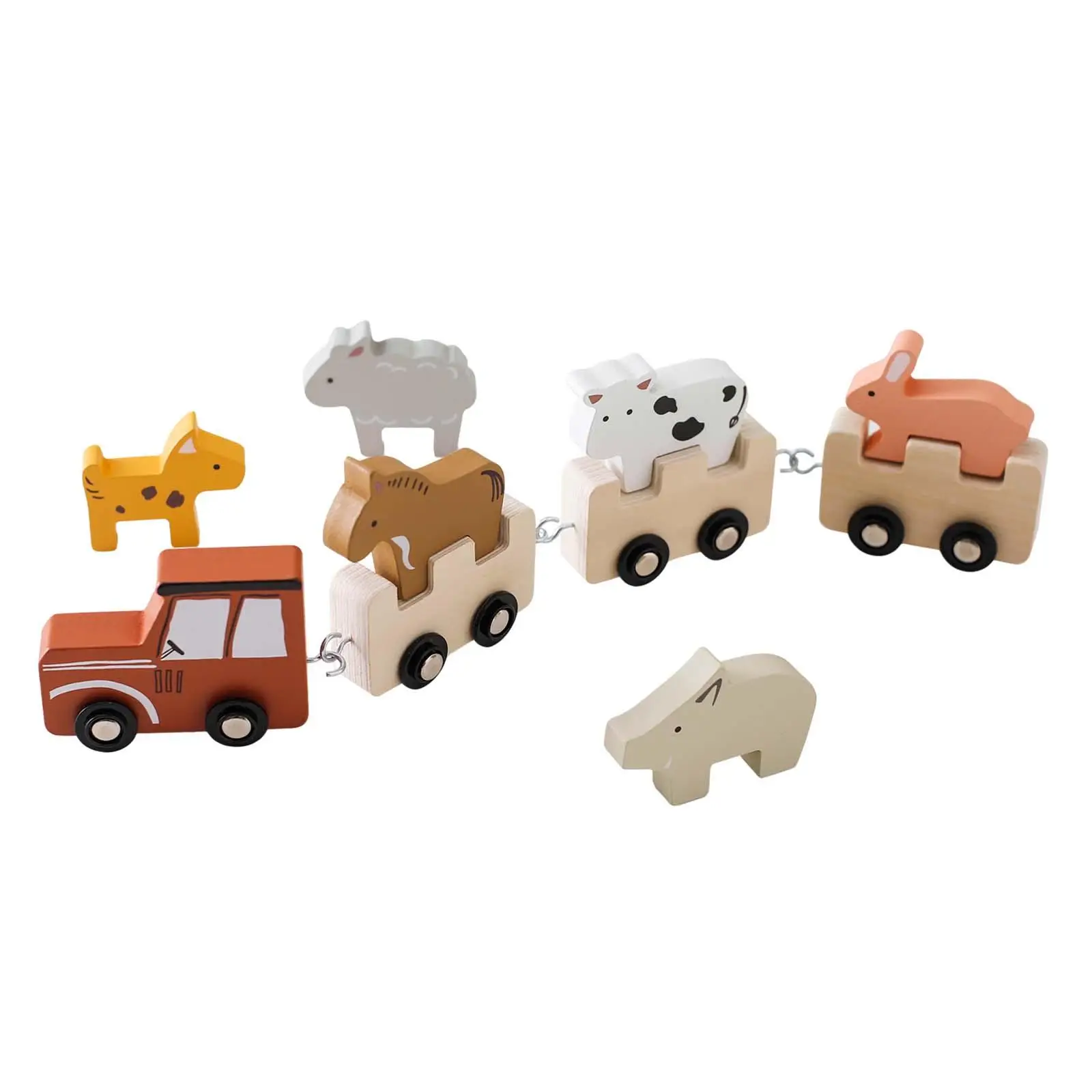 Animal Train Toy Sensory Learning Toy Preschool Learning Activities Animal Farm Train for Kids 2 3 Year Old Boy Girl Toys