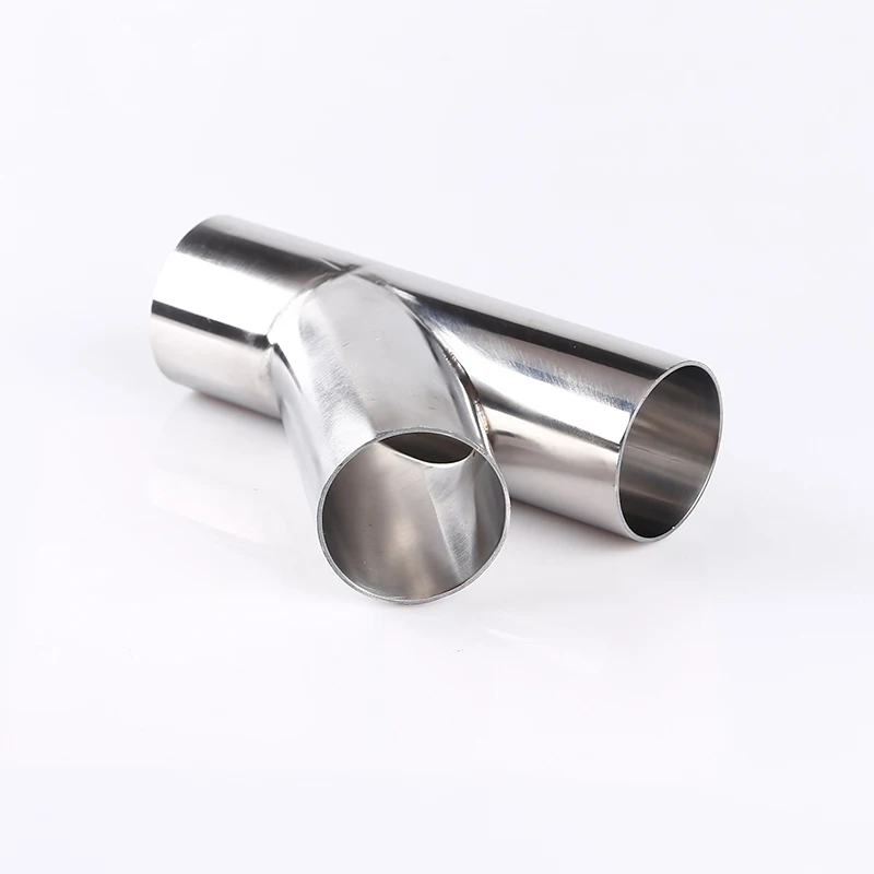 1Pcs 304 Stainless Steel Sanitary Grade Type Three-Way Welded Pipe Universal Exhaust Pipe Welded Muffler Connection Pipe Fitting