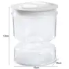 Innovative Pickle Jar Fine Workmanship Olives Jar Plastic Pickle Organizer Hourglass Design Sealed Olives Container for Home 6