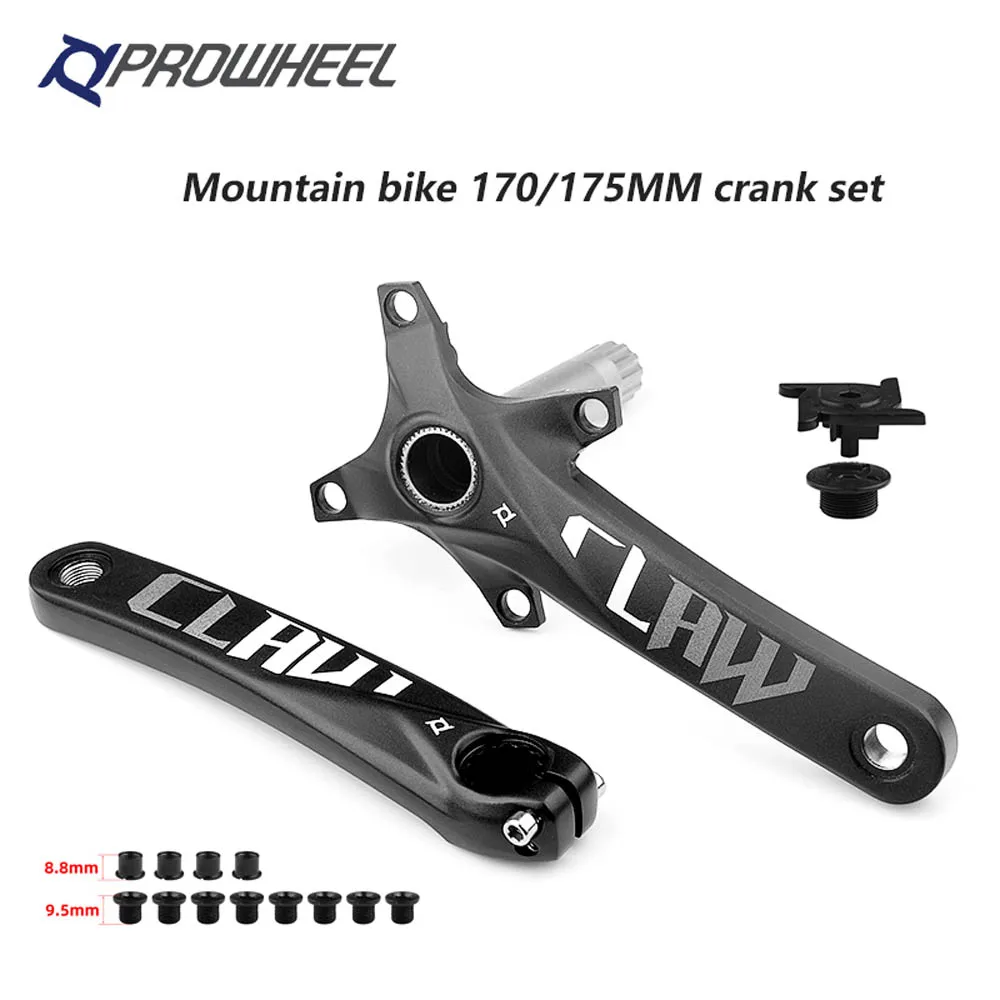 

Рукоятка велосипедная PROWHEEL170/175 мм, с нижним кронштейном, BB, алюминиевый сплав, 104BCD