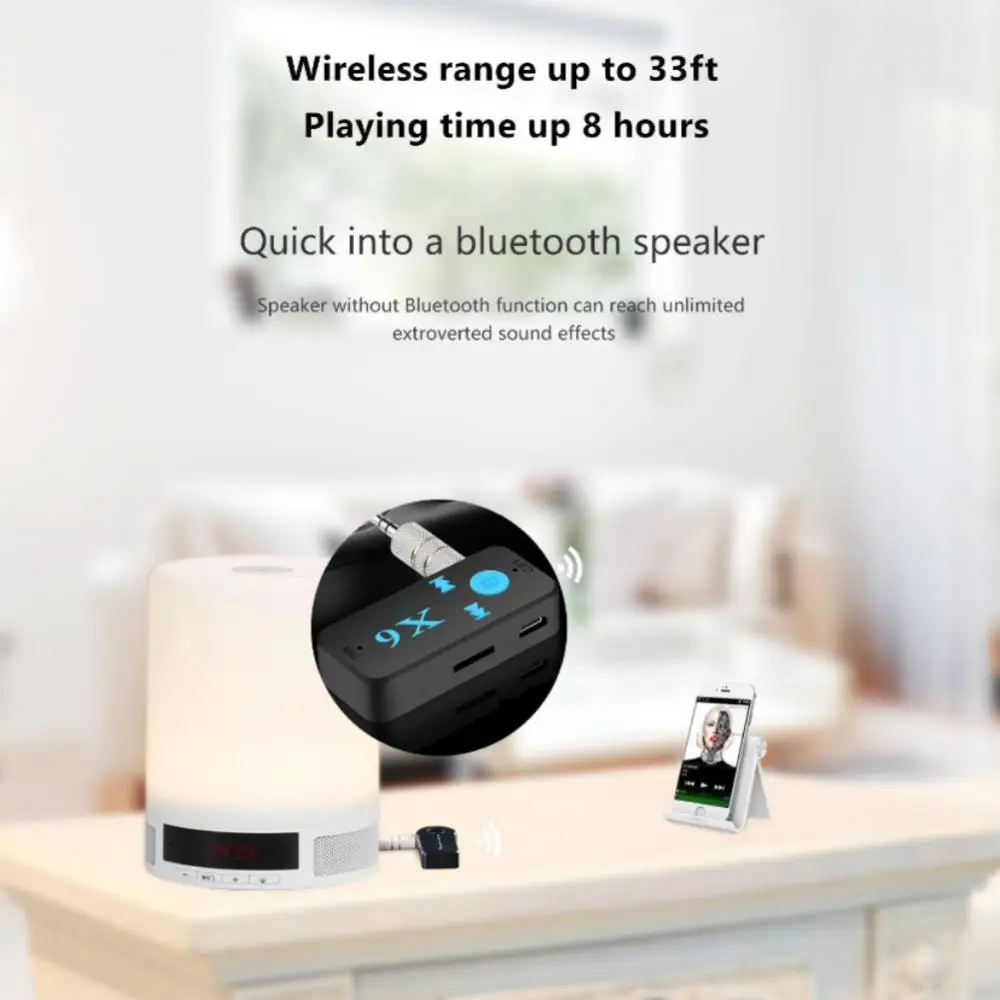 

Беспроводной адаптер с разъемом 3,5 мм для автомобильного аудиоприемника Bluetooth передатчик AUX автомобильный динамик музыкальный плеер A2dp гарнитура
