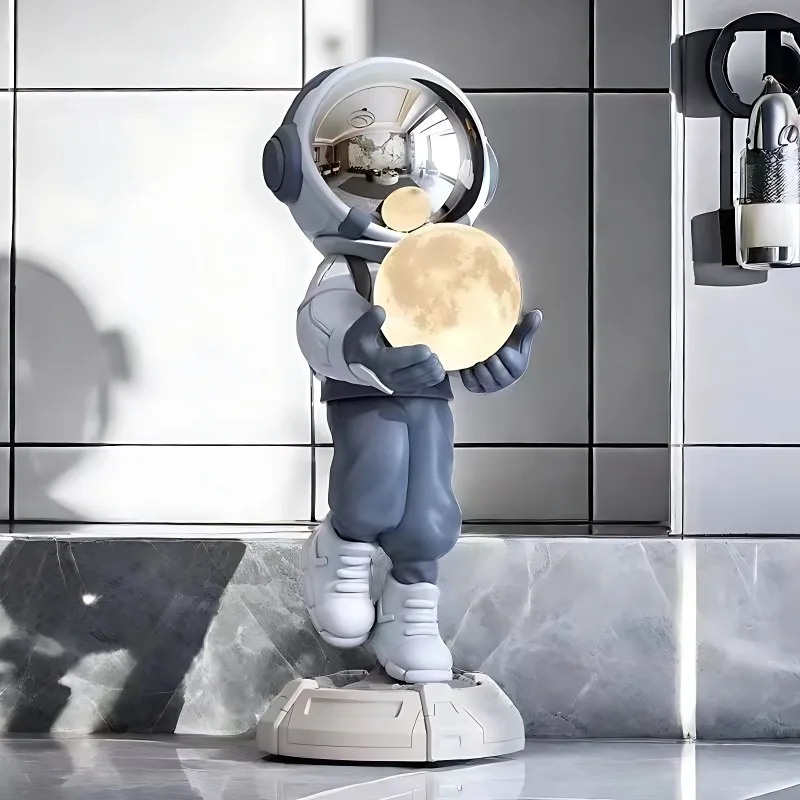 Astronaut Spaceman Floor Holding Lamp Ornaments, Light, Luxury, High-end Decoration, Luminous, Bluetooth Speaker, Living Room 6