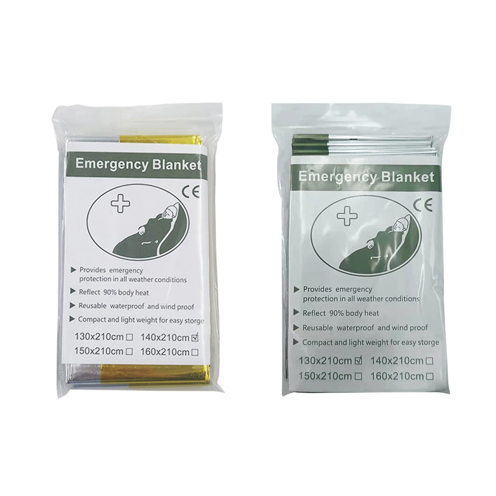 Waterproof Emergency Sleeping Bag Lightweight Survive First Aid Kit Insulation Lifesaving for Hiking Outdoor for Travel Hunting