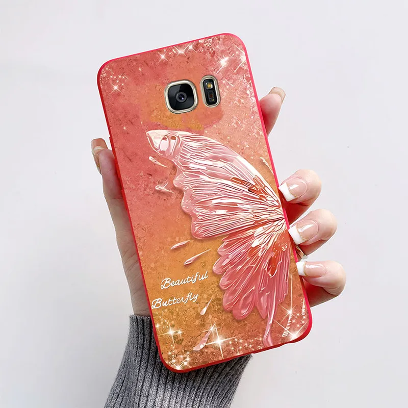 Cute Butterfly Soft Silicone TPU Phone Back Cover with Bumper Protection